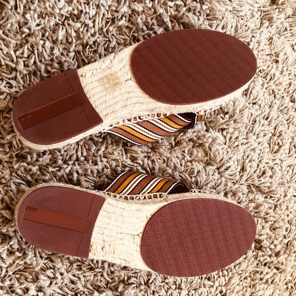 GIFTABLE NWOT Loro Piana Crossover Suitcase Striped Canvas Espadrille Slides . - Picture 6 of 12